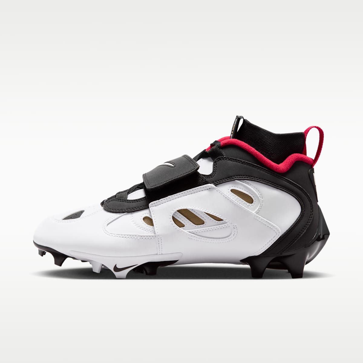 Nike Diamond Turf 2 Football Cleats - Black/Prime Red/Metallic Gold/White - Image 1