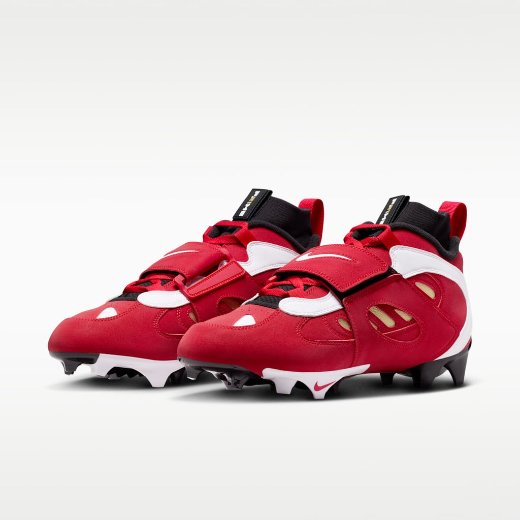 Nike Diamond Turf 2 Football Cleats - Black/Prime Red/White - Image 5