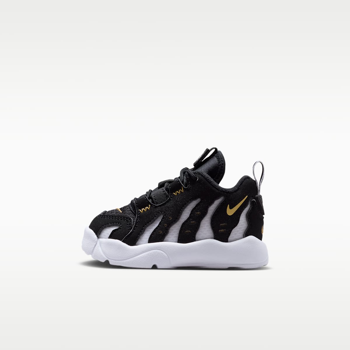 Nike DT Max '96 Low Baby/Toddler Shoes - Black/White/Metallic Gold - Image 1