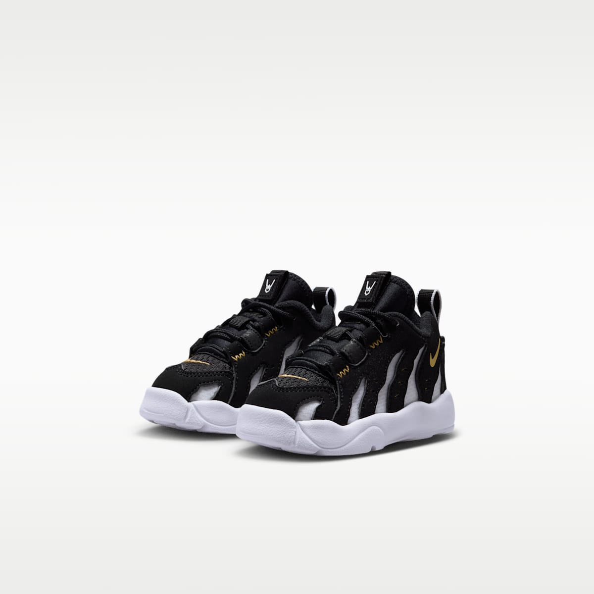 Nike DT Max '96 Low Baby/Toddler Shoes - Black/White/Metallic Gold - Image 5