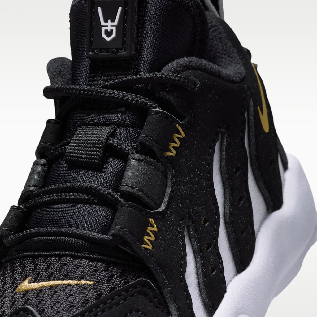 Nike DT Max '96 Low Baby/Toddler Shoes - Black/White/Metallic Gold - Image 7