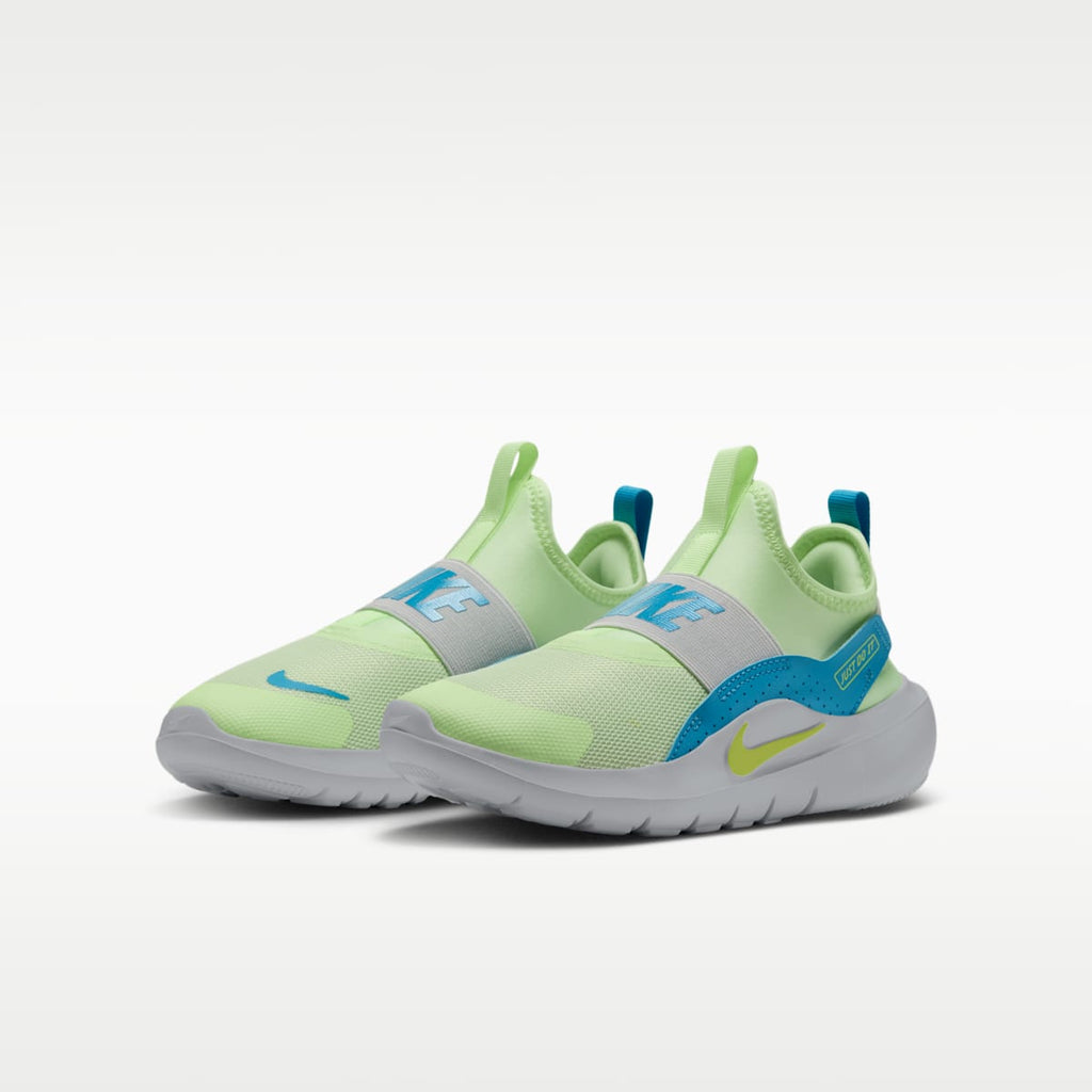 Nike Flex Runner 4 Big Kids' Running Shoes - Barely Volt/Light Current Blue/Photon Dust/Lemon Venom