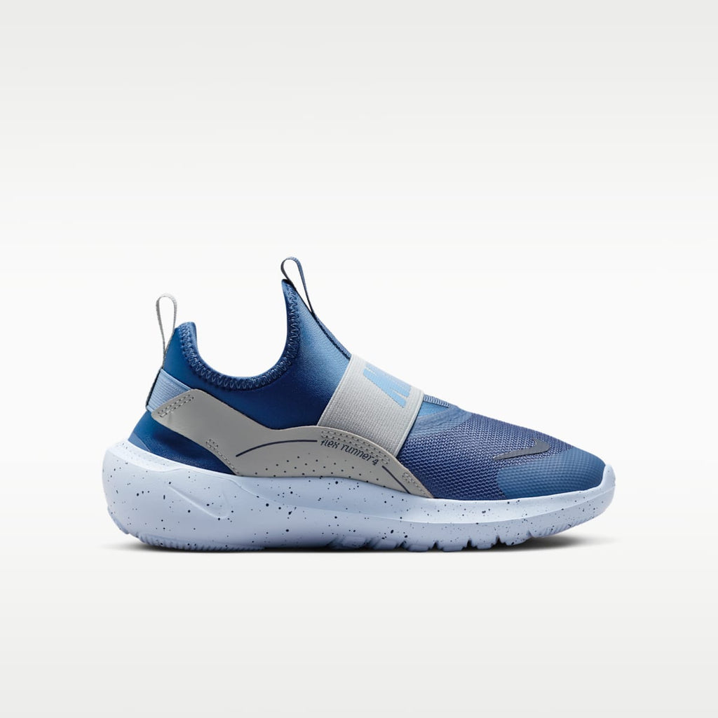 Nike Flex Runner 4 Big Kids' Running Shoes - Mystic Navy/Light Pumice/Work Blue/Midnight Navy