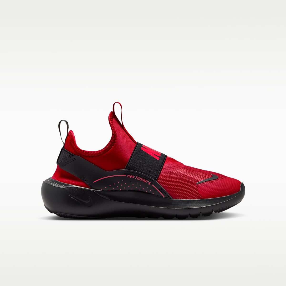 Nike Flex Runner 4 Big Kids' Running Shoes - University Red/Black/Red Orbit