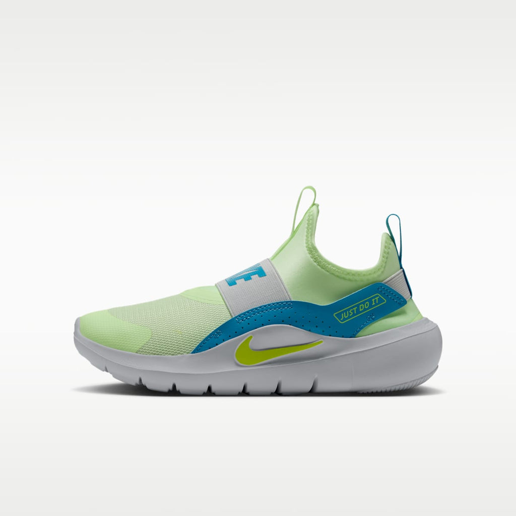 Nike Flex Runner 4 Big Kids' Running Shoes - Barely Volt/Light Current Blue/Photon Dust/Lemon Venom