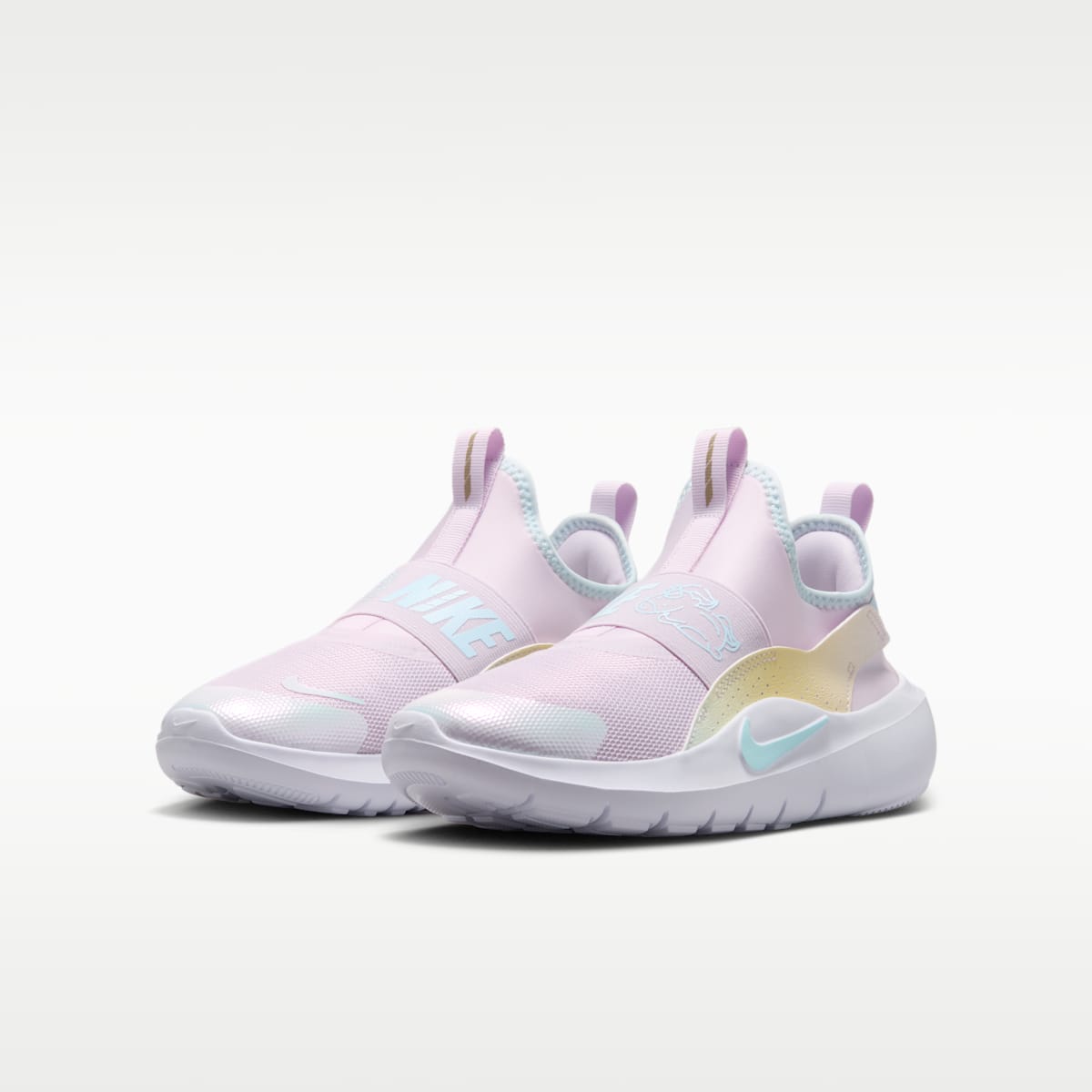 Nike Flex Runner 4 Big Kids' Running Shoes - Bleached Lilac/White/Glacier Blue