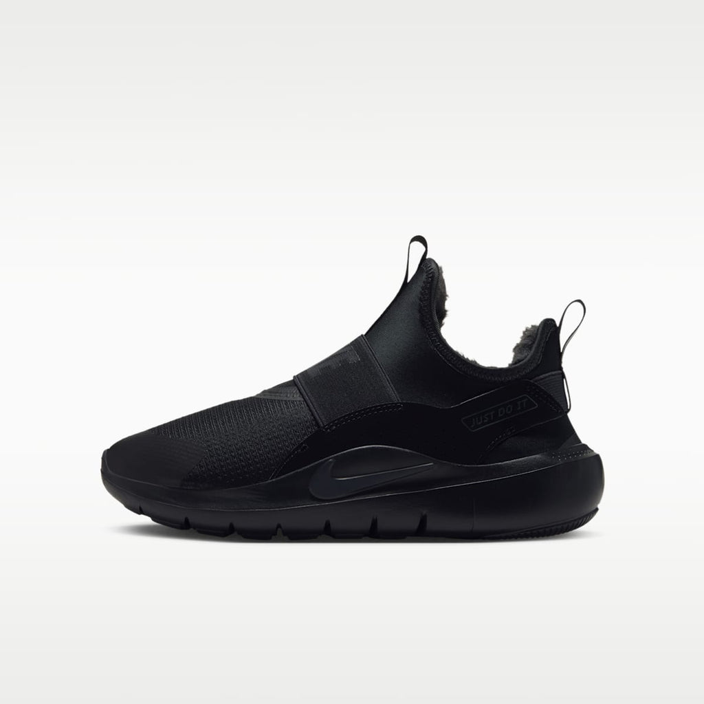 Nike Flex Runner Warm Big Kids' Running Shoes - Black/Black/Dark Smoke Grey
