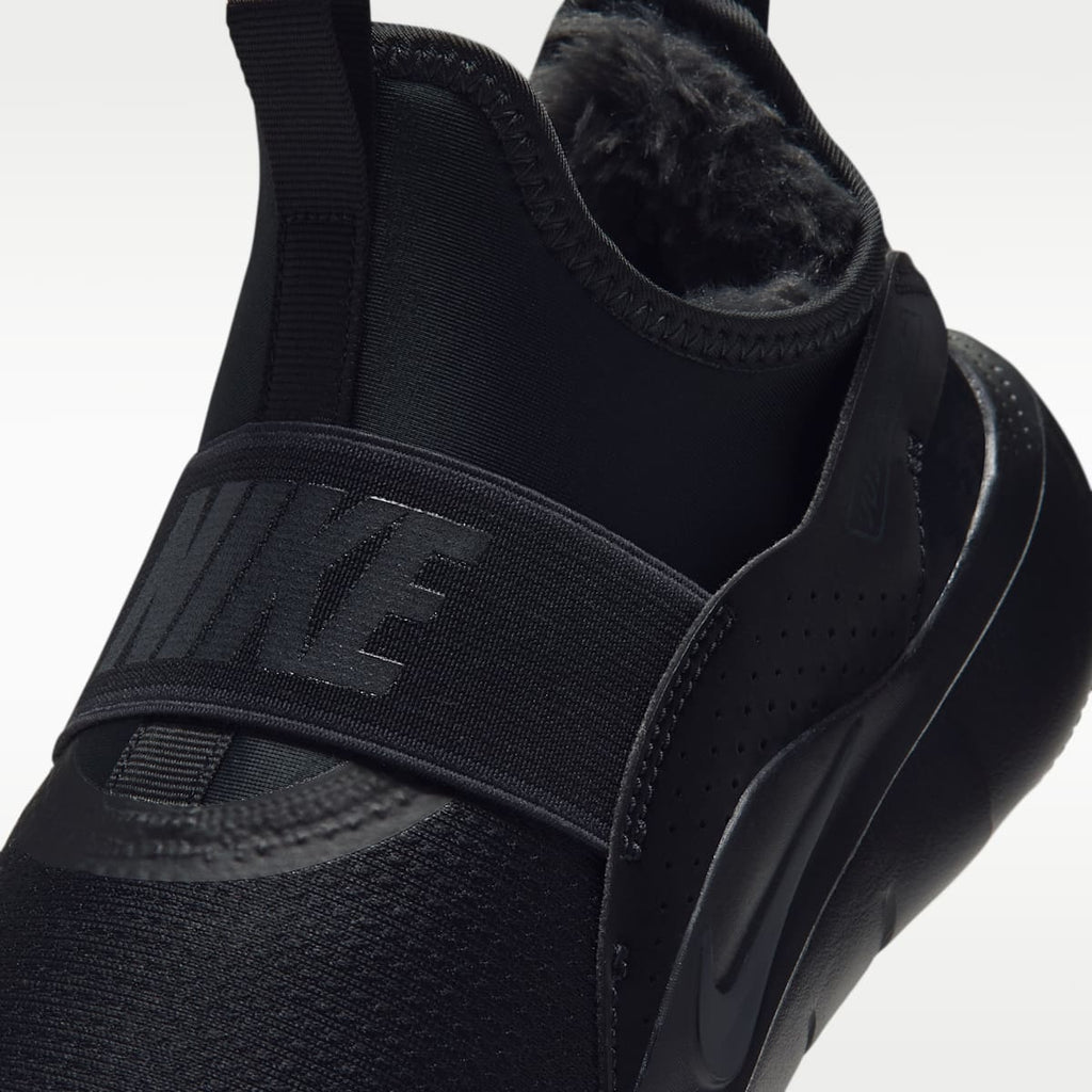 Nike Flex Runner Warm Big Kids' Running Shoes - Black/Black/Dark Smoke Grey