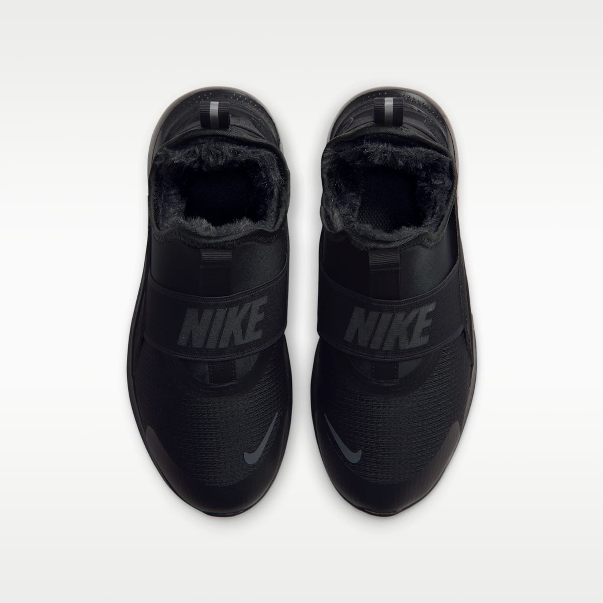 Nike Flex Runner Warm Big Kids' Running Shoes - Black/Black/Dark Smoke Grey