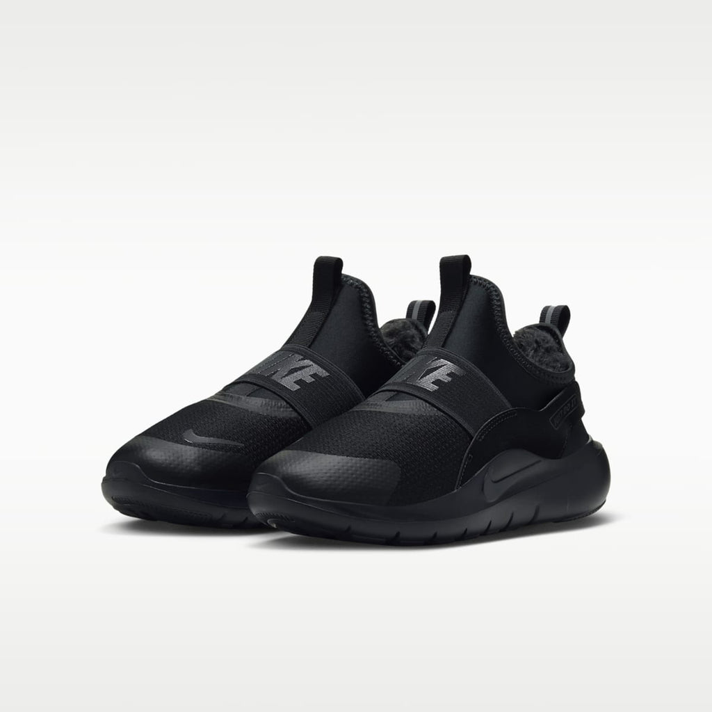 Nike Flex Runner Warm Big Kids' Running Shoes - Black/Black/Dark Smoke Grey