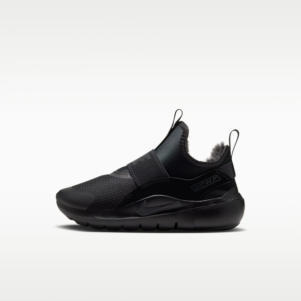 Nike Flex Runner Warm Little Kids' Shoes - Black/Black/Dark Smoke Grey