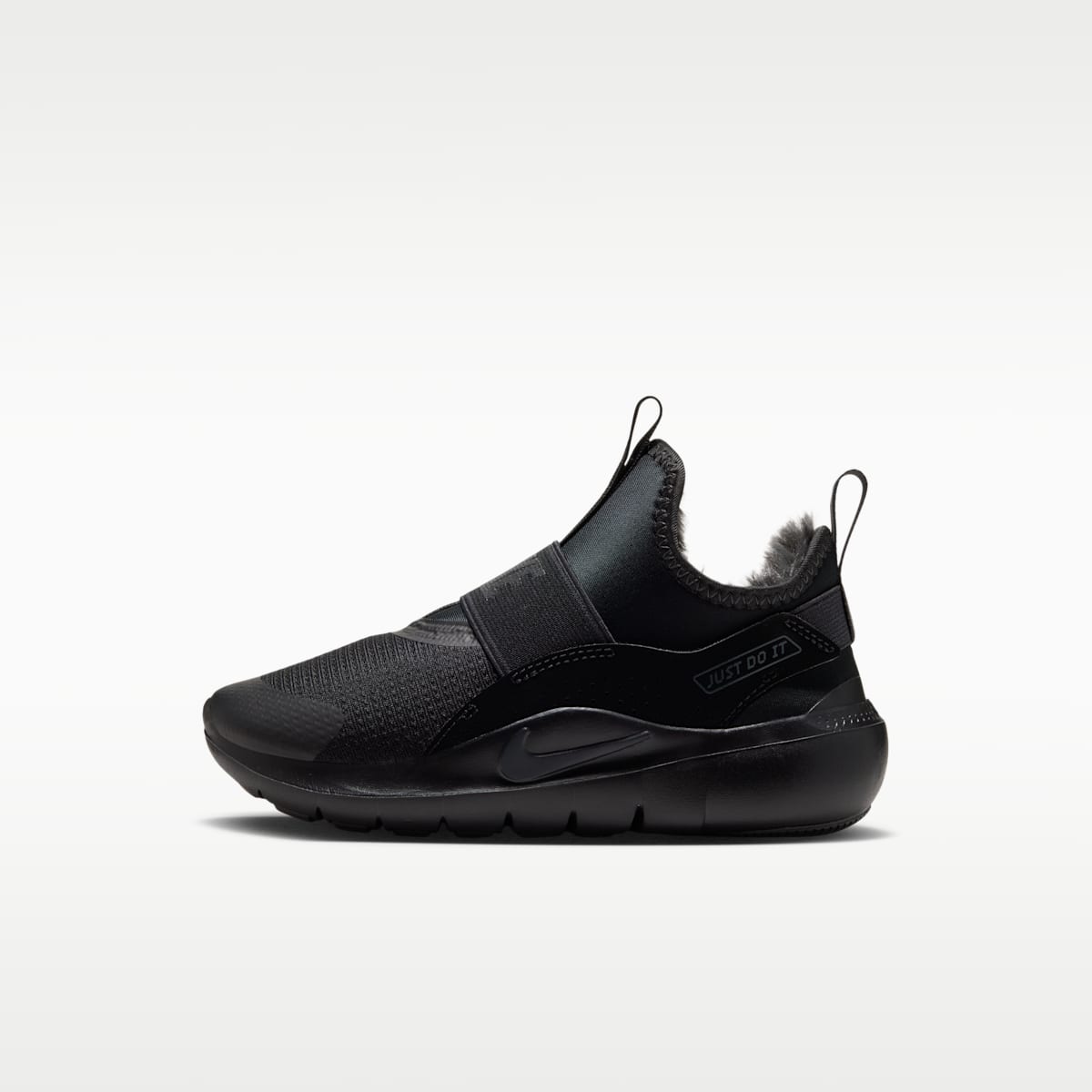 Nike Flex Runner Warm Little Kids' Shoes - Black/Black/Dark Smoke Grey