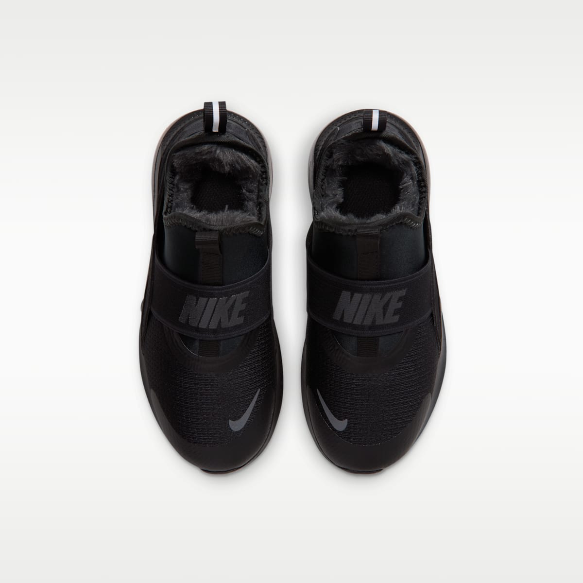 Nike Flex Runner Warm Little Kids' Shoes - Black/Black/Dark Smoke Grey