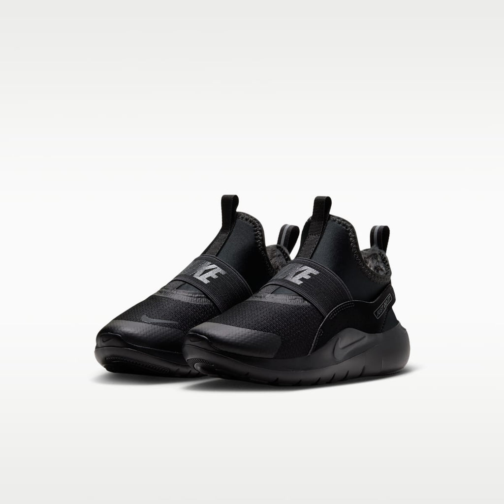 Nike Flex Runner Warm Little Kids' Shoes - Black/Black/Dark Smoke Grey