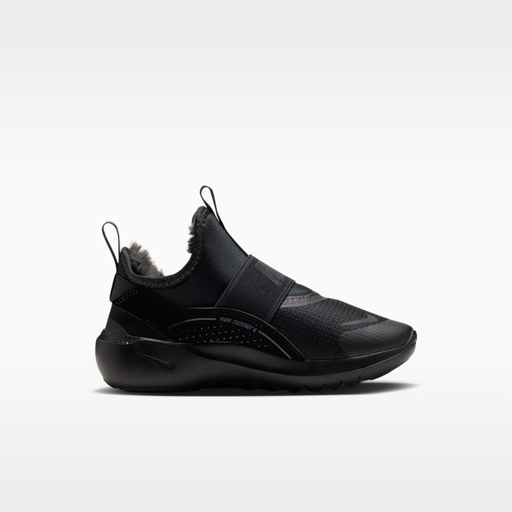 Nike Flex Runner Warm Little Kids' Shoes - Black/Black/Dark Smoke Grey