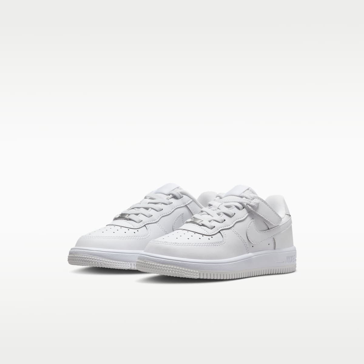 Nike Force 1 Low EasyOn Little Kids' Shoes - White/White/White