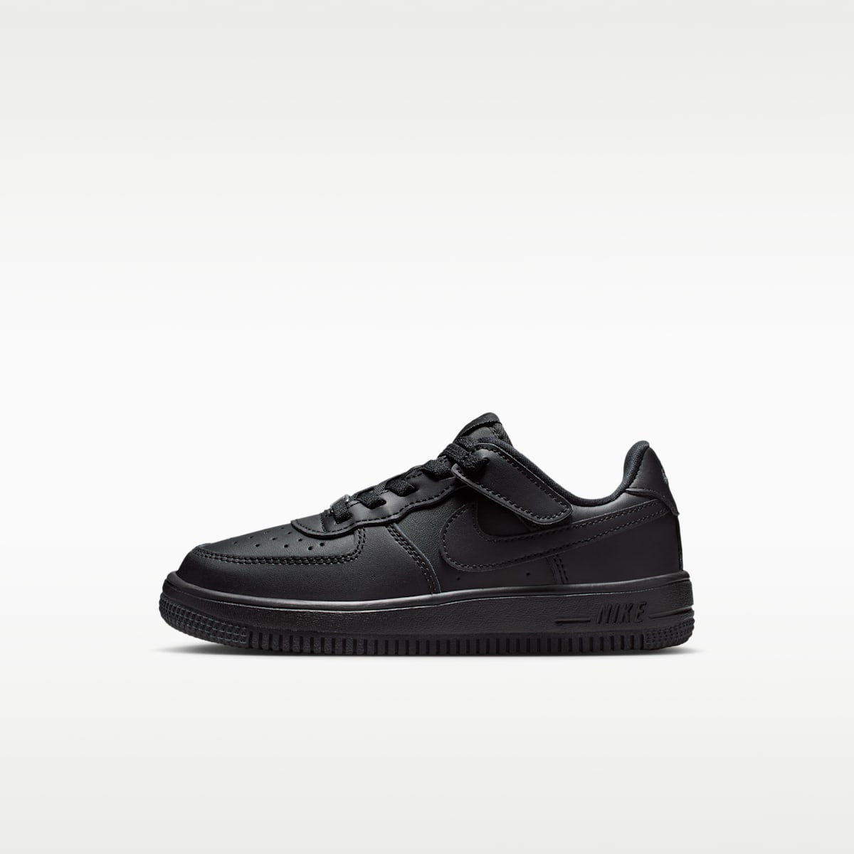Nike Force 1 Low EasyOn Little Kids' Shoes - Black/Black/Black/Black