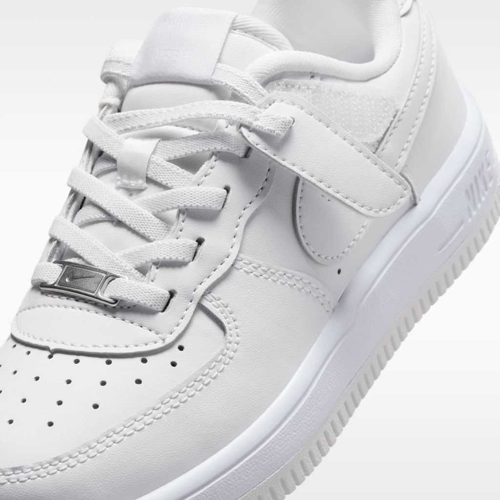 Nike Force 1 Low EasyOn Little Kids' Shoes - White/White/White