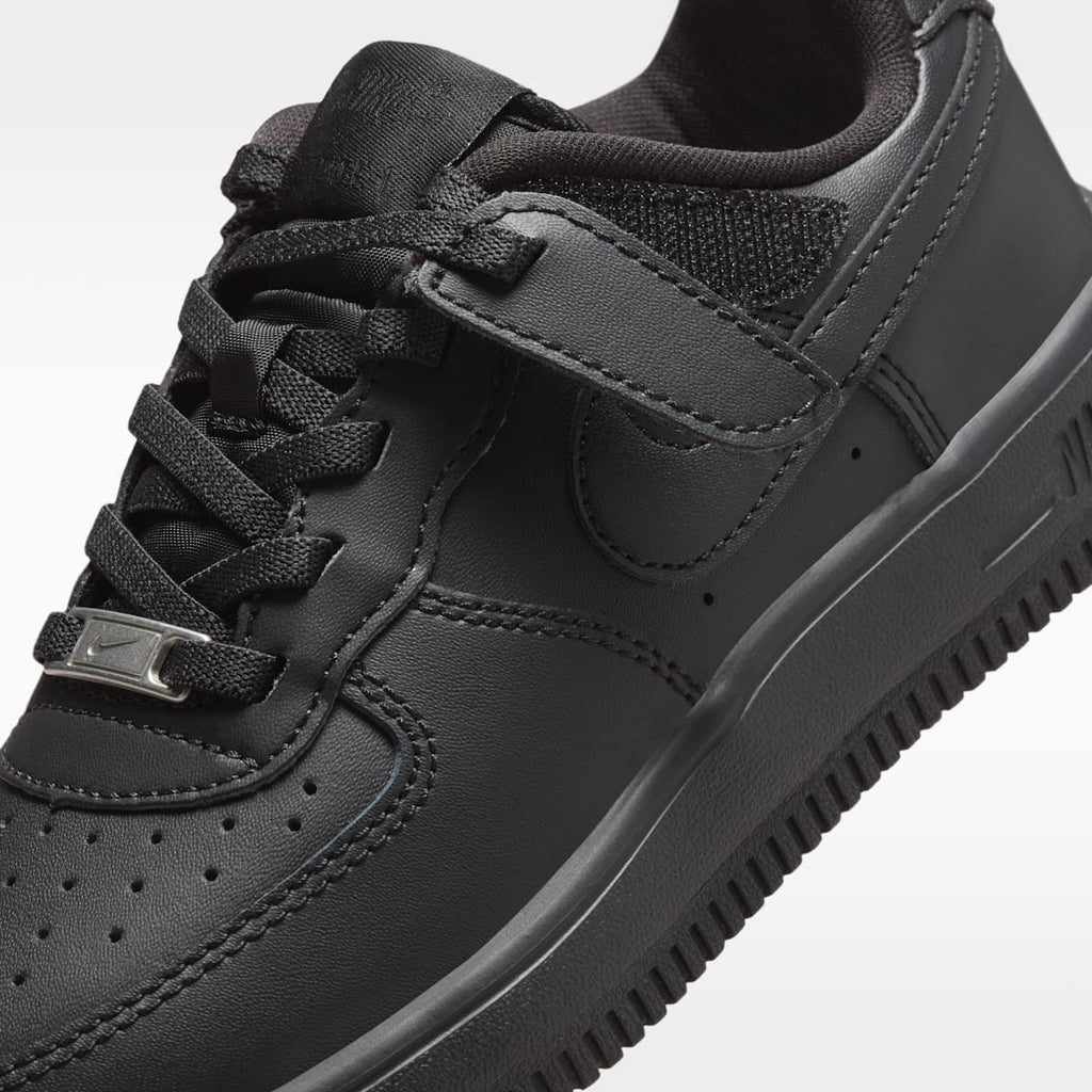 Nike Force 1 Low EasyOn Little Kids' Shoes - Black/Black/Black