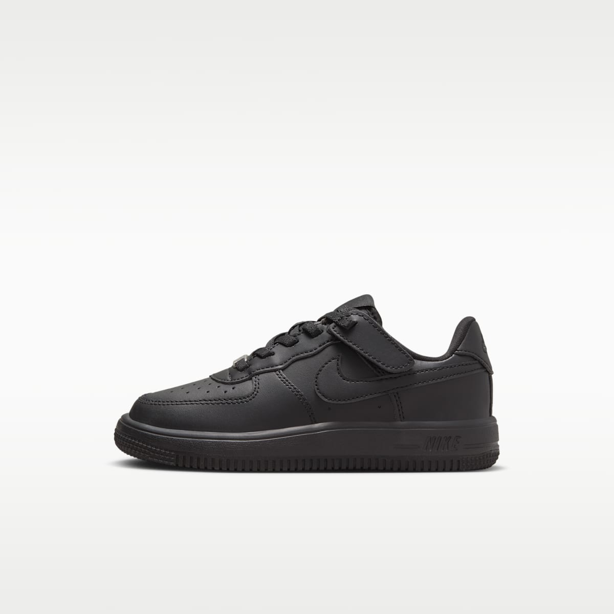 Nike Force 1 Low EasyOn Little Kids' Shoes - Black/Black/Black