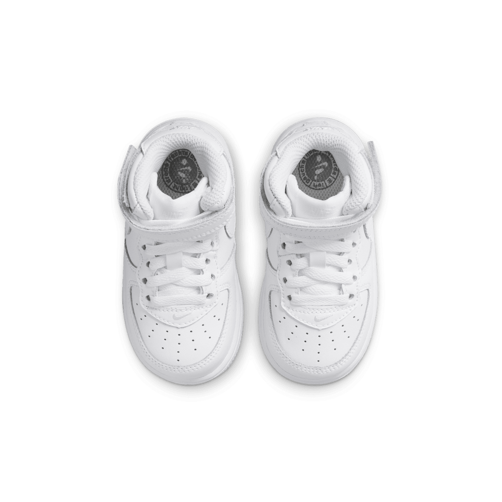 Nike Force 1 Mid LE Baby/Toddler Shoes - White/White