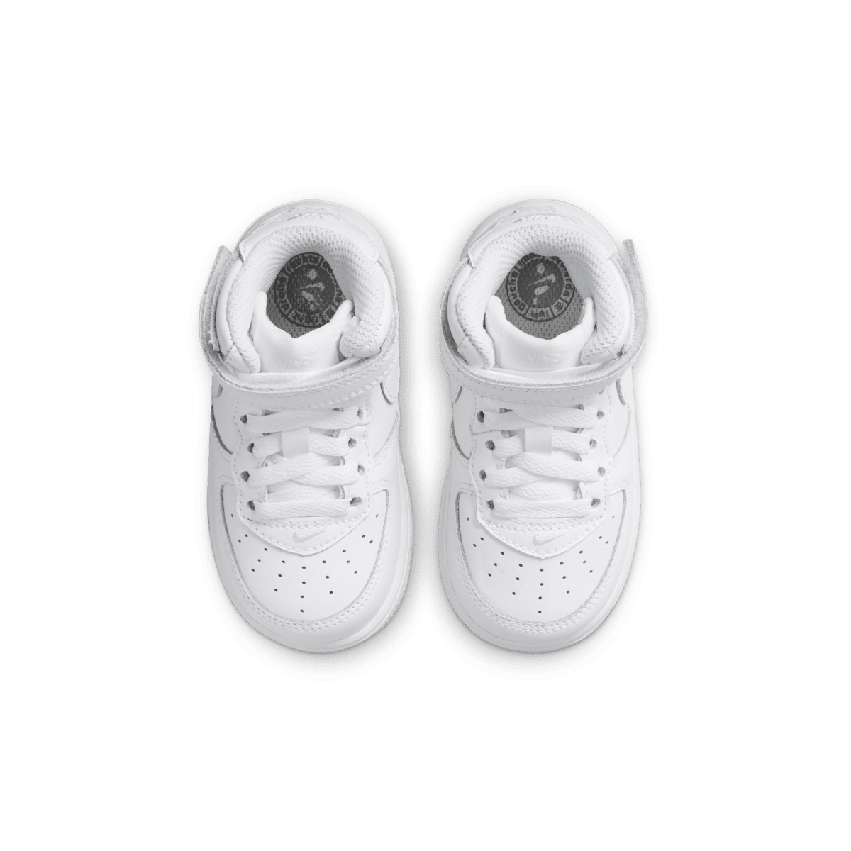 Nike Force 1 Mid LE Baby/Toddler Shoes - White/White