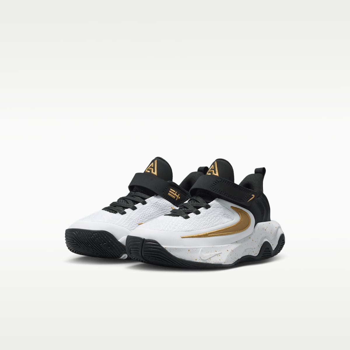 Giannis Immortality 4 Little Kids' Shoes - Black/White/Metallic Gold