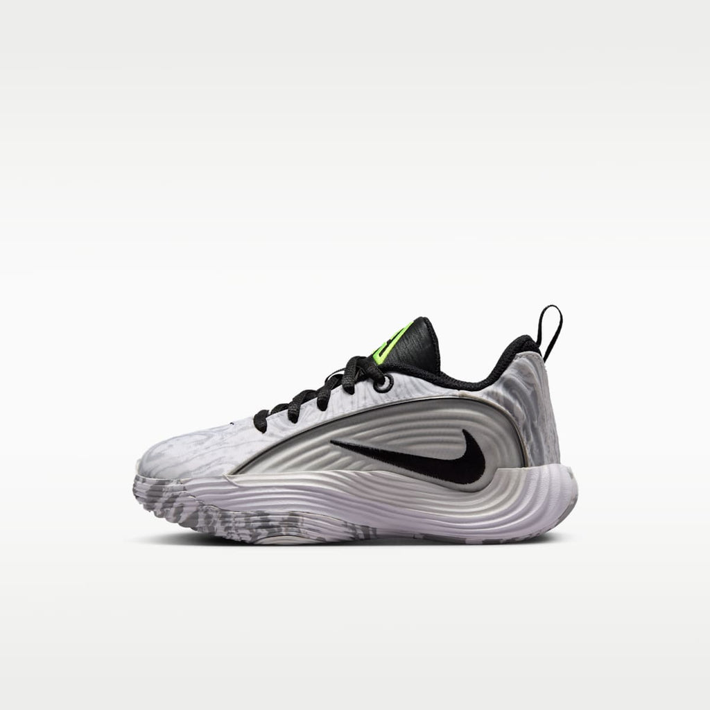 Giannis Immortality 5 Little Kids' Basketball Shoes - White/Off White/Light Smoke Grey/Metallic Silver
