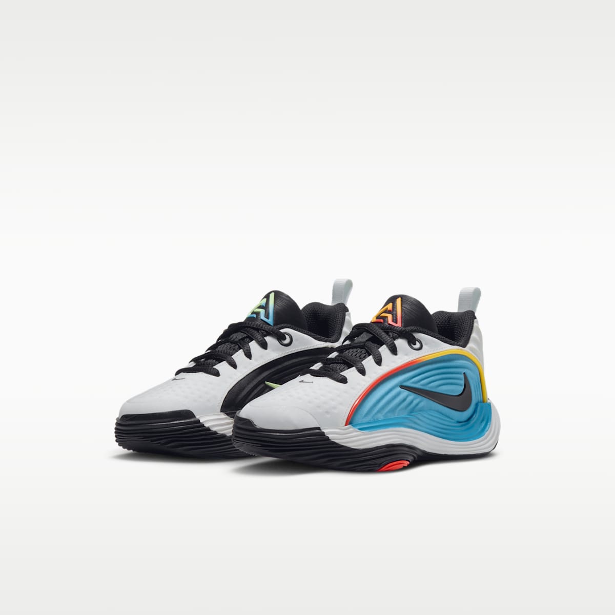 Giannis Immortality 5 SE Little Kids' Basketball Shoes - Off White/Picante Red/Current Blue/Black