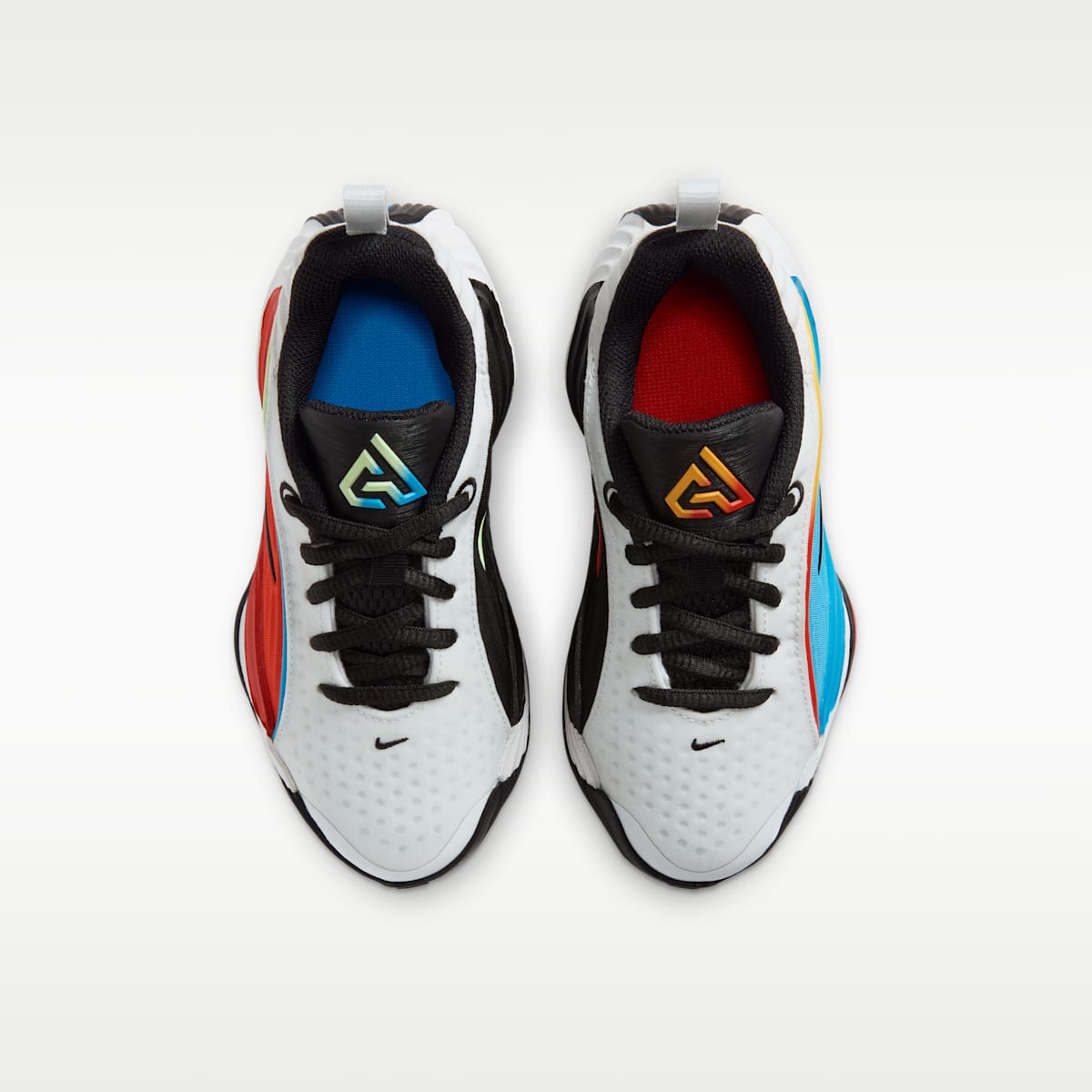Giannis Immortality 5 SE Little Kids' Basketball Shoes - Off White/Picante Red/Current Blue/Black