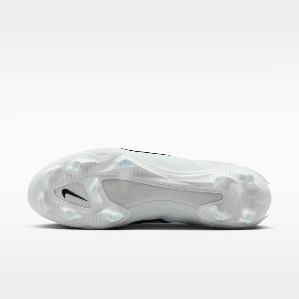 Nike Huarache 9 Elite Low LAX Lacrosse Cleats - White/White/Black - Image 2