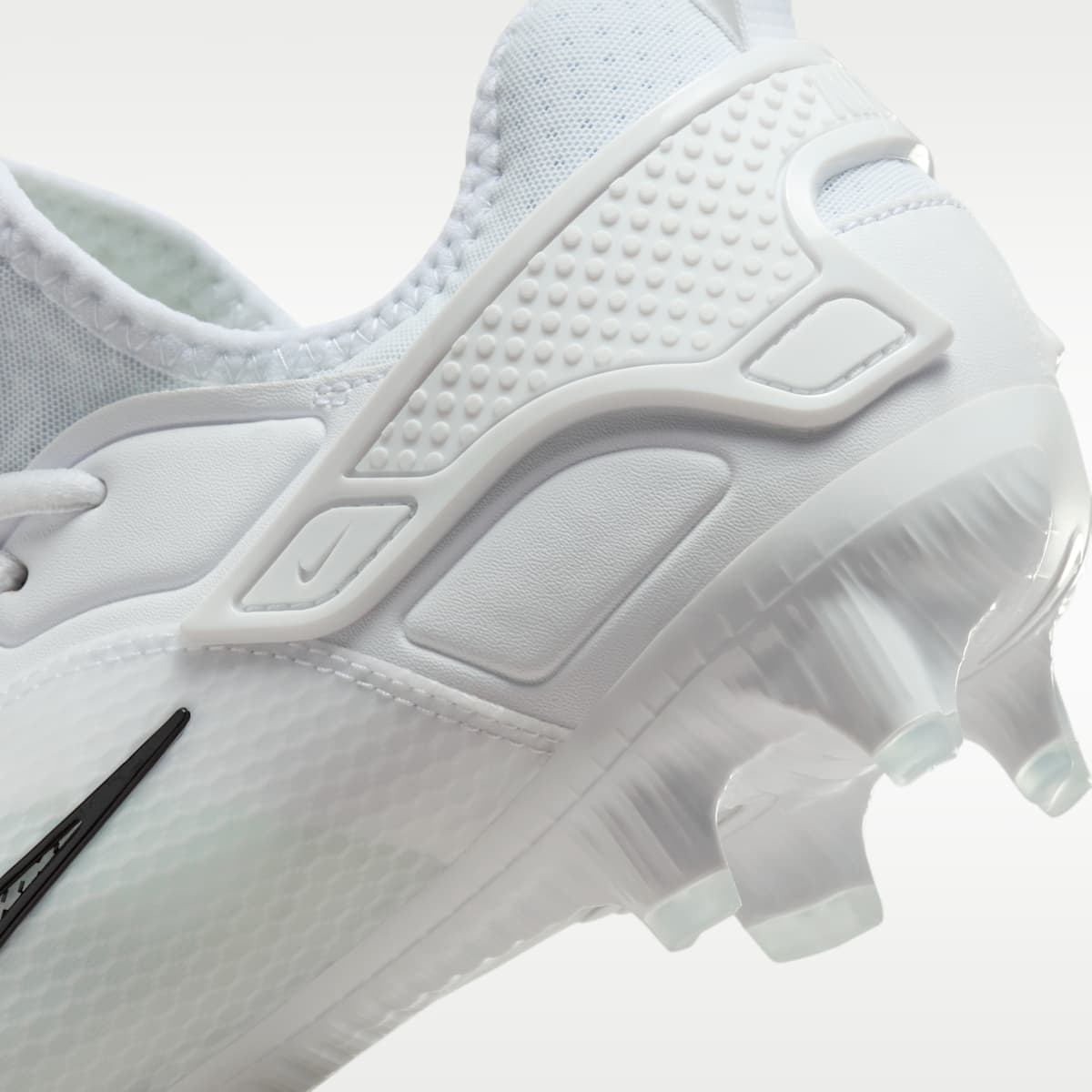Nike Huarache 9 Elite Low LAX Lacrosse Cleats - White/White/Black - Image 9