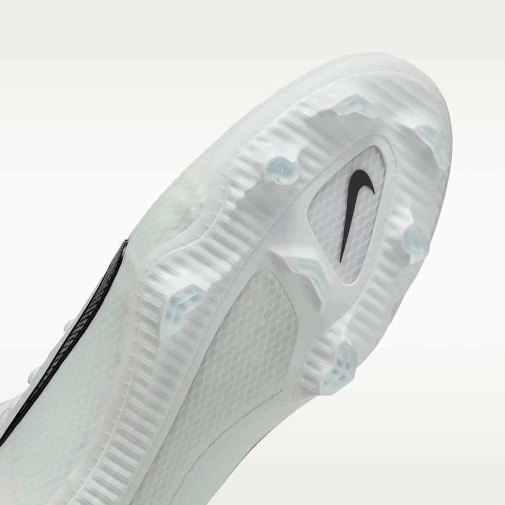 Nike Huarache 9 Elite Low LAX Lacrosse Cleats - White/White/Black - Image 7