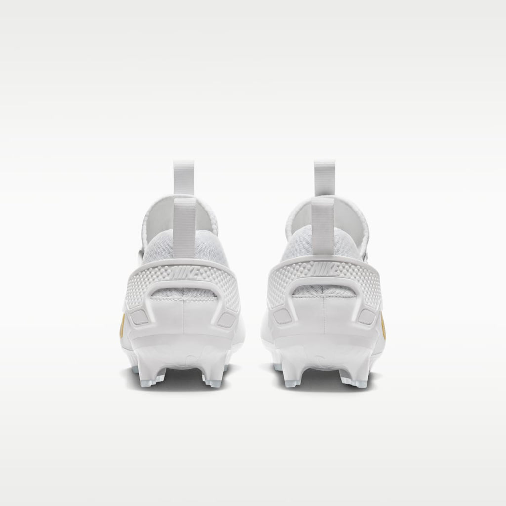 Nike Huarache 9 Elite Low LAX Lacrosse Cleats - White/White/Metallic Vivid Gold - Image 6