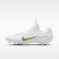 Women's Nike Huarache 9 Elite Low LAX Lacrosse Cleats - White/White/Metallic Vivid Gold