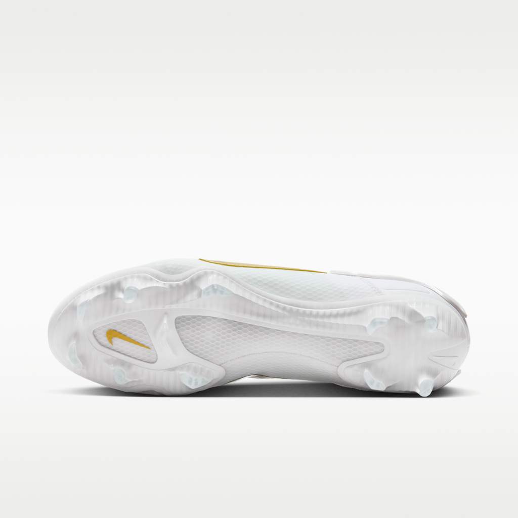 Women's Nike Huarache 9 Elite Low LAX Lacrosse Cleats - White/White/Metallic Vivid Gold