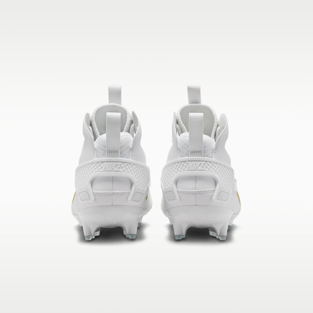 Nike Huarache 9 Elite LAX Lacrosse Cleats - White/White/Metallic Vivid Gold - Image 6
