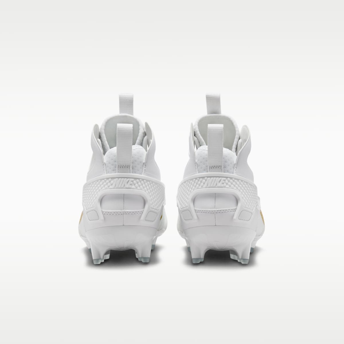 Nike Huarache 9 Elite LAX Lacrosse Cleats - White/White/Metallic Vivid Gold - Image 6