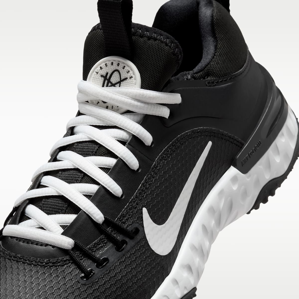 Nike Huarache 9 Elite Turf Field Hockey Shoes - Black/White/White - Image 7
