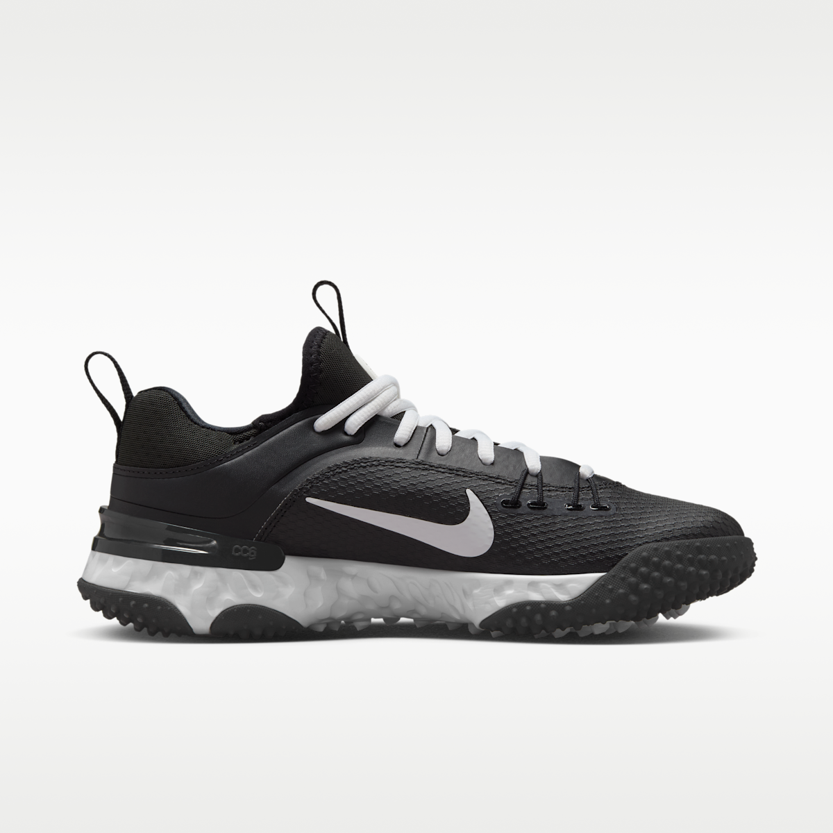 Women's Nike Huarache 9 Elite Turf Field Hockey Shoes - Black/White/White
