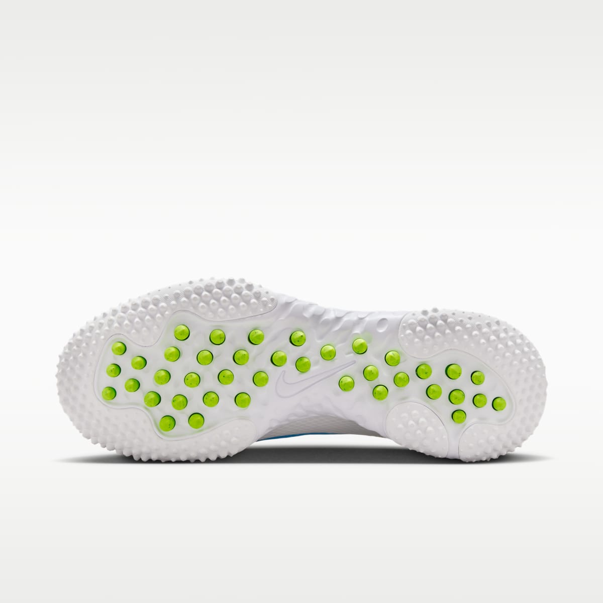 Women's Nike Huarache 9 Elite TF LAX SE Lacrosse Shoes - White/White/Volt/Vivid Blue