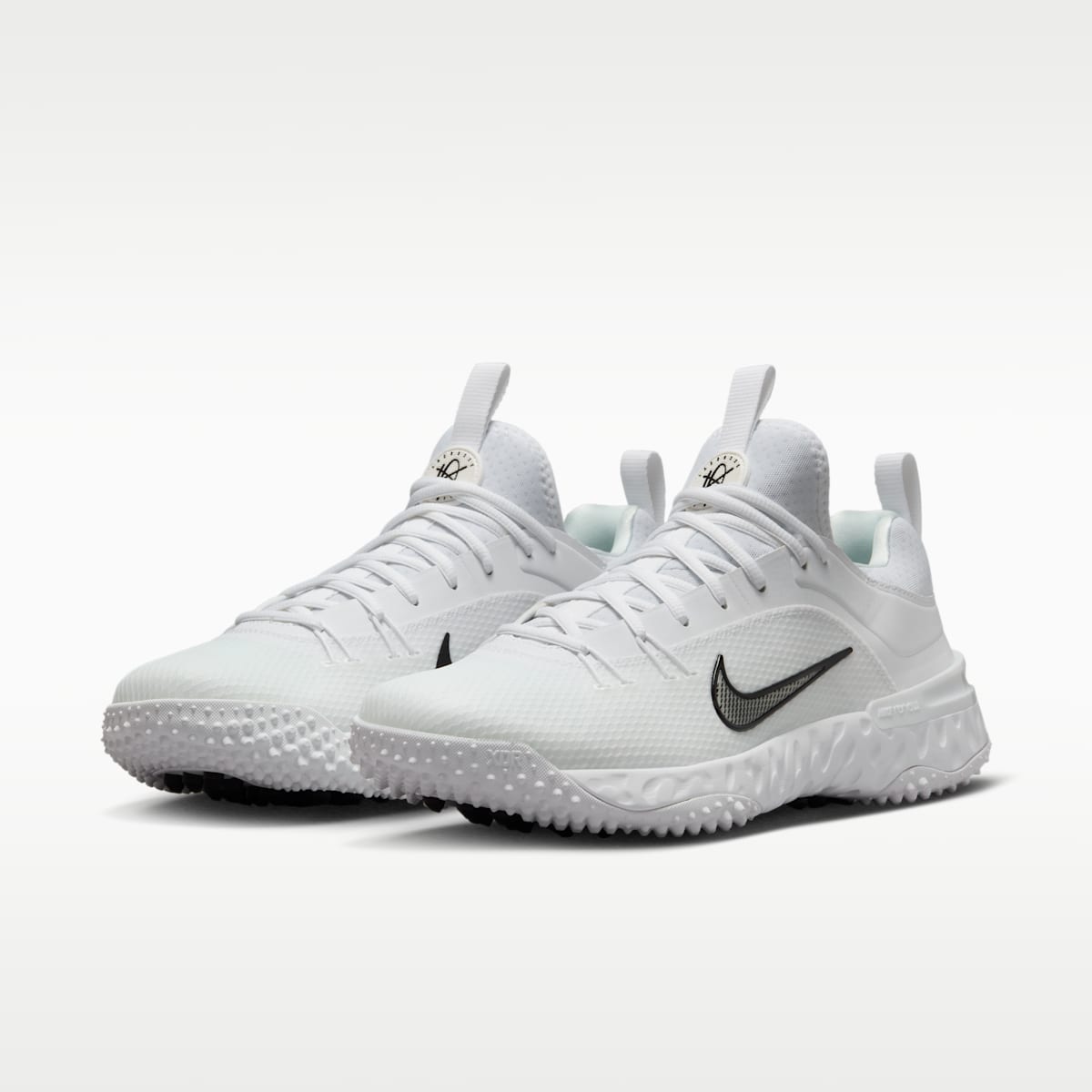 Nike Huarache 9 Elite Turf Field Hockey Shoes - White/White/Black - Image 5