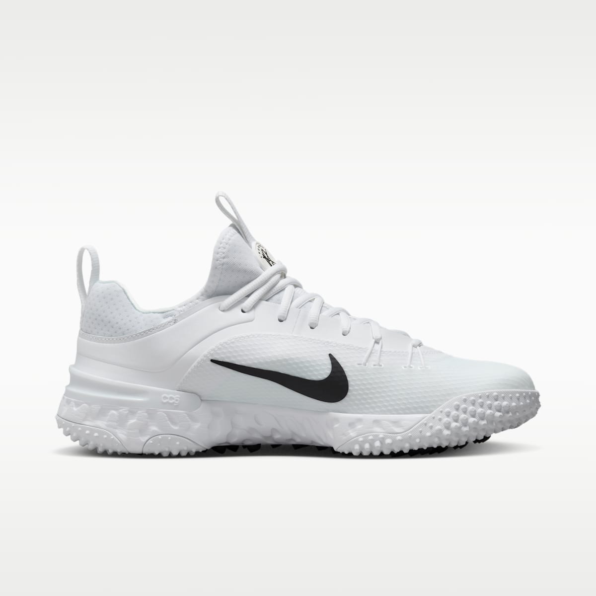 Nike Huarache 9 Elite Turf Field Hockey Shoes - White/White/Black - Image 3