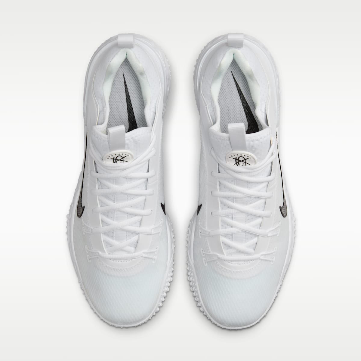 Nike Huarache 9 Elite Turf Field Hockey Shoes - White/White/Black - Image 4