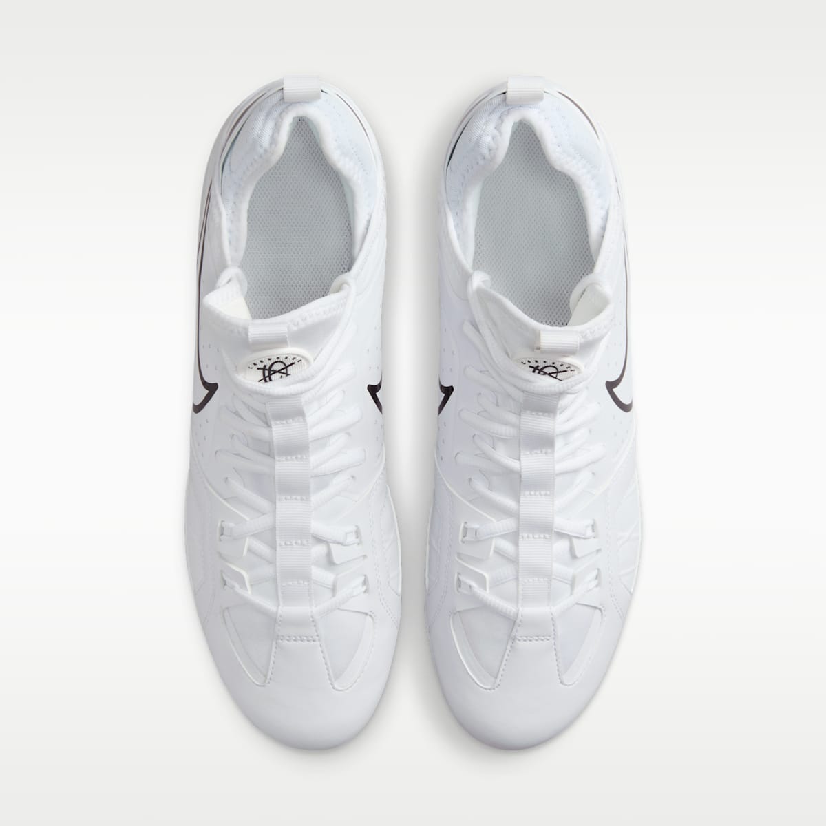 Nike Huarache 9 Varsity LAX Lacrosse Cleats - White/White/Black - Image 4