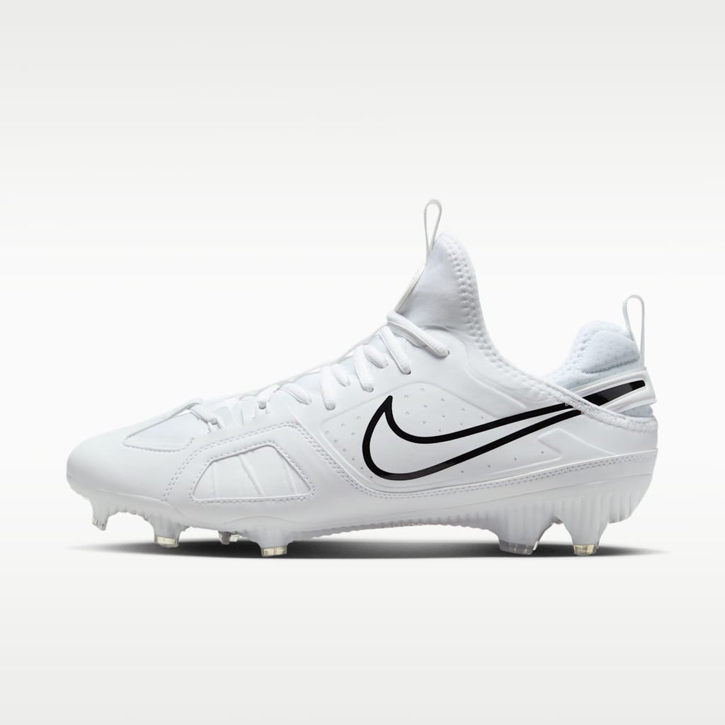 Nike Huarache 9 Varsity LAX Lacrosse Cleats - White/White/Black - Image 1