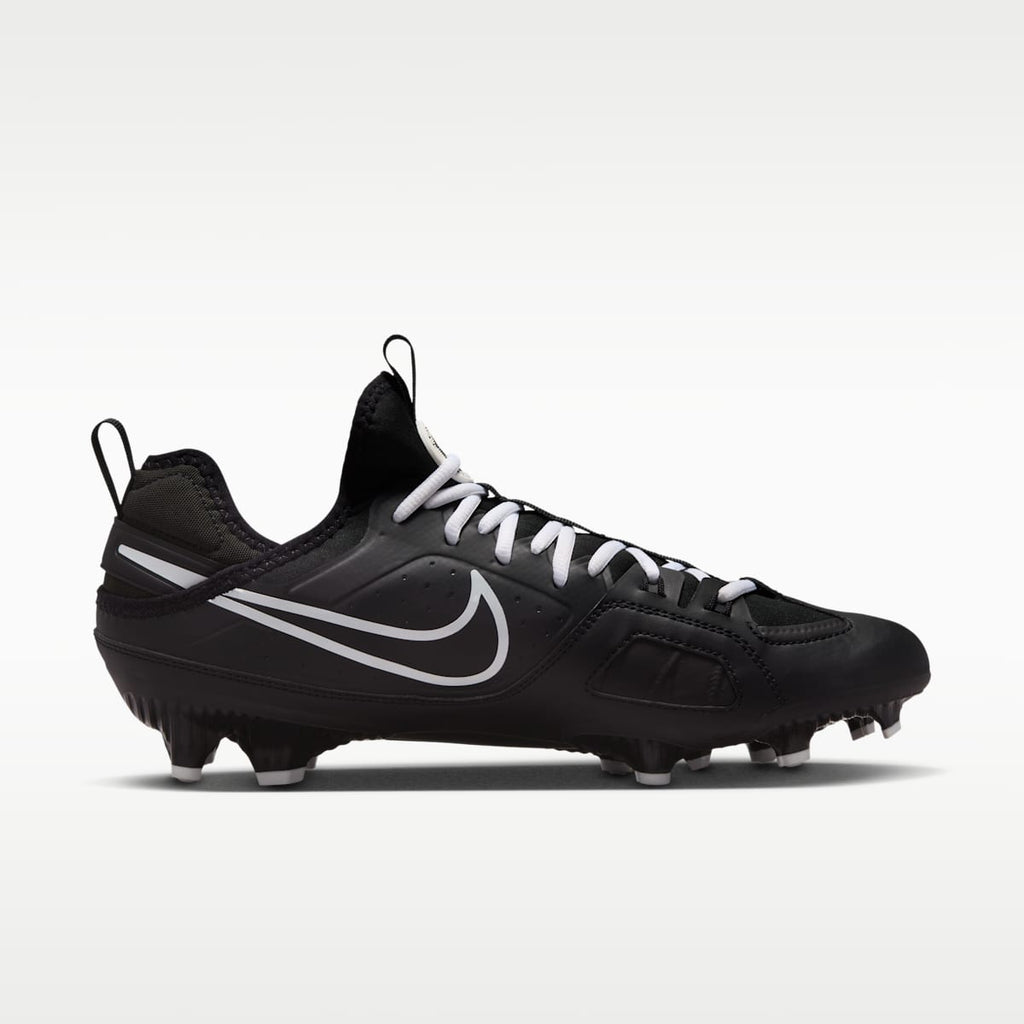 Nike Huarache 9 Varsity LAX Lacrosse Cleats - Black/White/White - Image 3