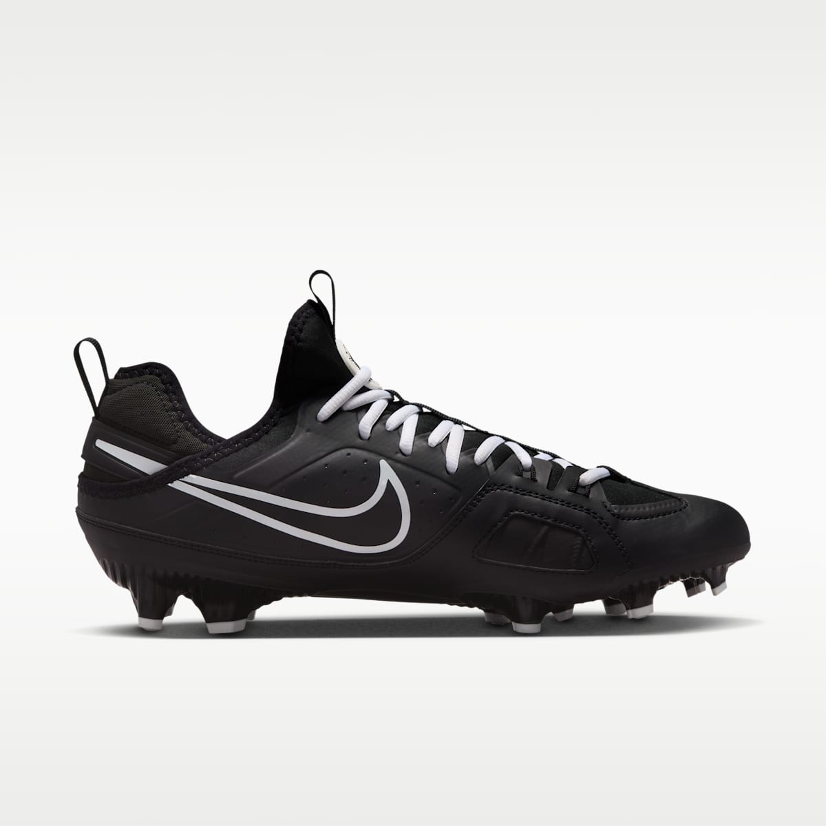 Nike Huarache 9 Varsity LAX Lacrosse Cleats - Black/White/White - Image 3