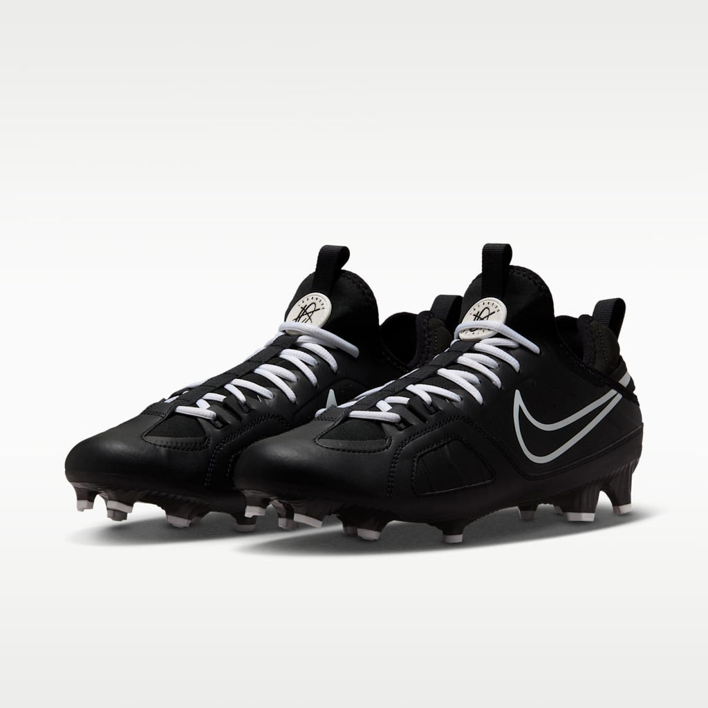 Nike Huarache 9 Varsity LAX Lacrosse Cleats - Black/White/White - Image 5