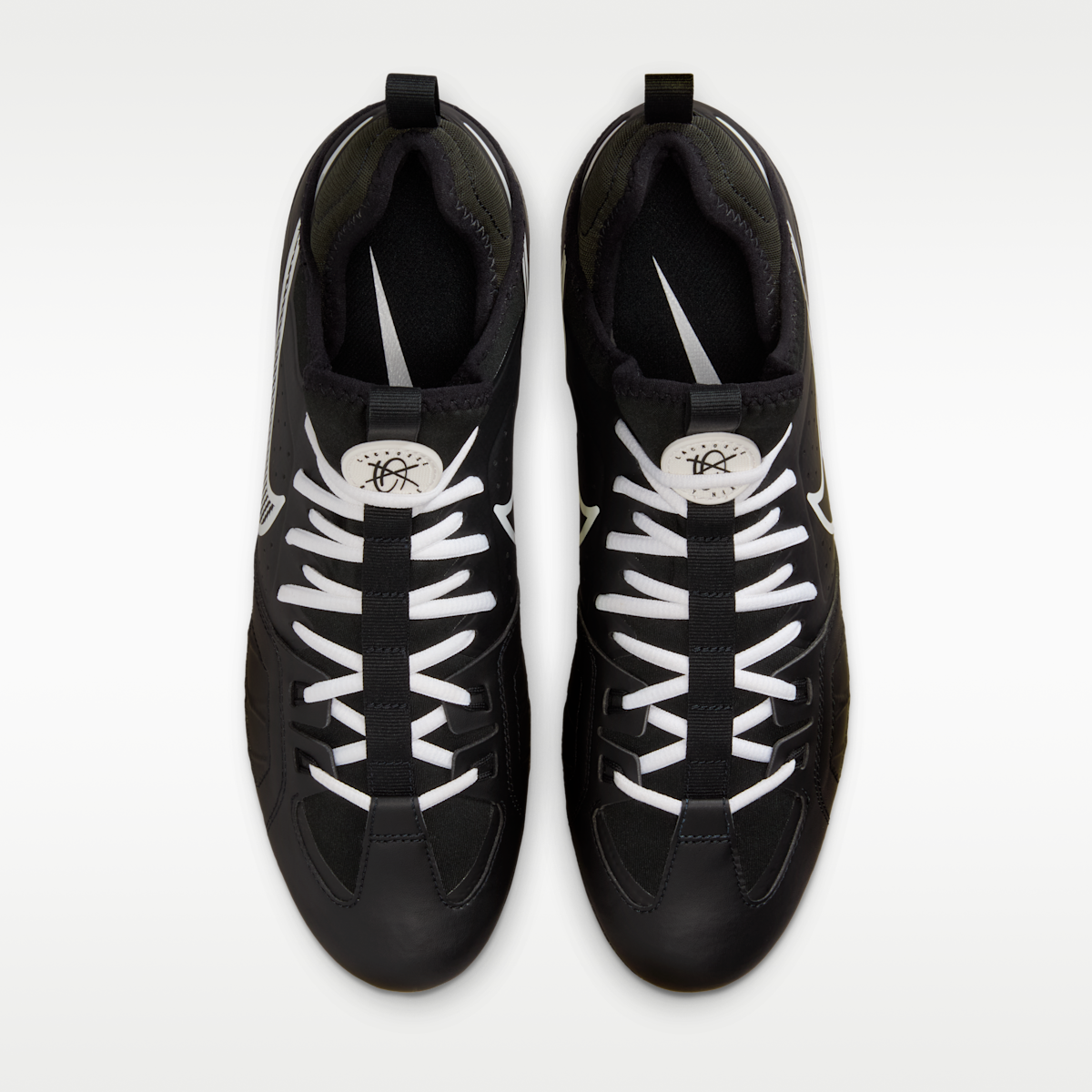 Women's Nike Huarache 9 Varsity LAX Lacrosse Cleats - Black/White/White